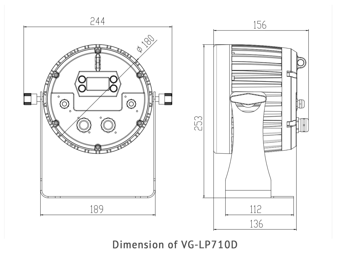 dimension of VG-LP710D