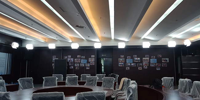 LED tricolor soft light in the meeting room of Jianggan District Cultural Center