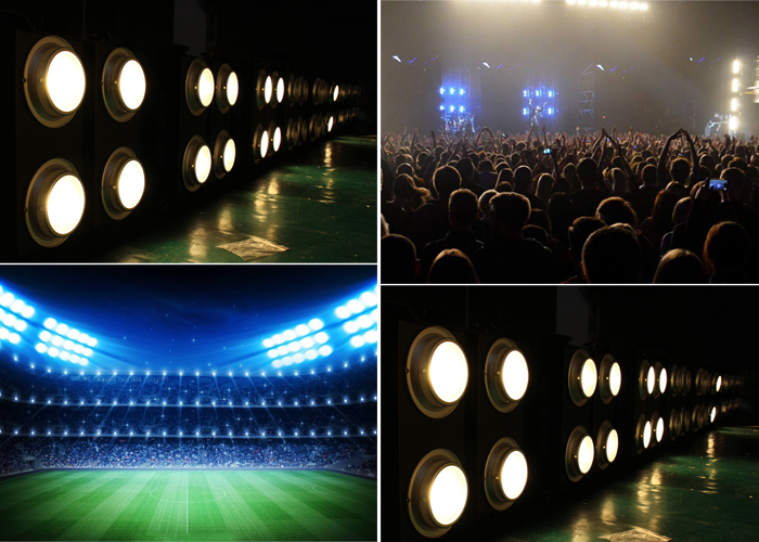 What are stage LED audience lights and what are their functions