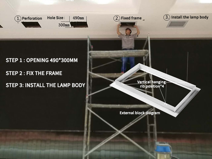 Video conference room lighting installation diagram (2)