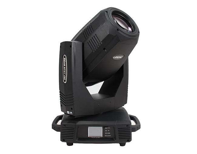 Three-in-one moving head light with 3 functional effects, used as stage auxiliary lighting