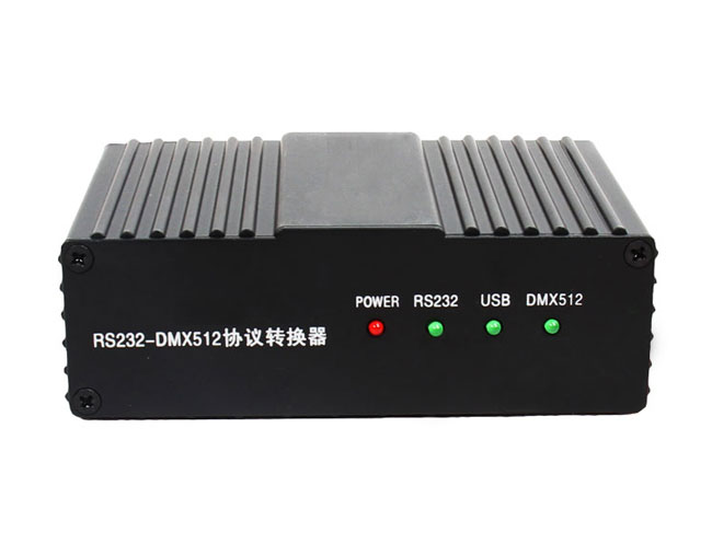 How does the central control system (232) in the meeting room control DMX512 signal lamps?